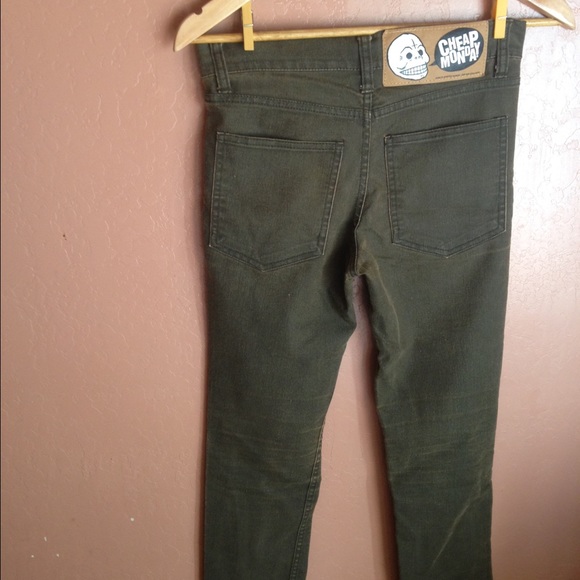 Cheap monday green acid wash jeans