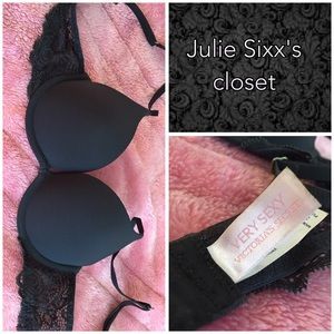 SALE! Victoria's Secret black push-up bra 34A NWOT