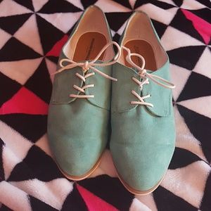 Teal Oxford Shoes