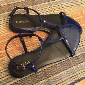 Cute blue patent sandals