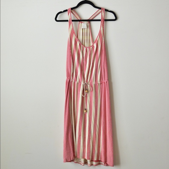 Ella Moss red/white striped dress size S