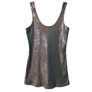 Express Gray & Silver Sequin tank