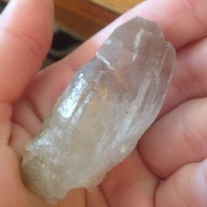 Clear Quartz Crystal Semitransparent