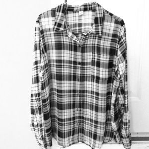 Old Navy Plaid see-through flannel