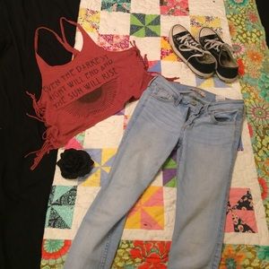 Light wash jeans
