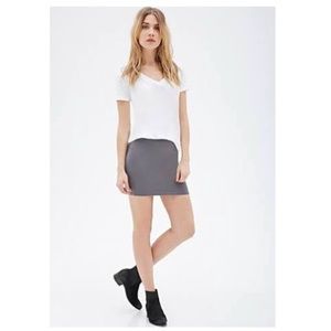 Grey mini skirt