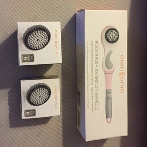 Clarisonic body brush extension and 3 replacements