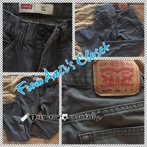 Boys Levi 511 Grey Jeans