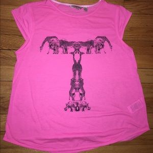 Ted Baker hot pink cap sleeve t-shirt (UK size 3)