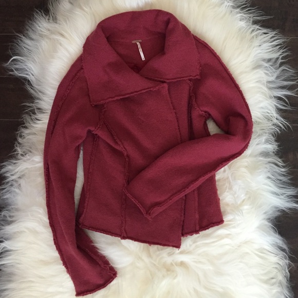 Free People Cozy Red Sweater Size S