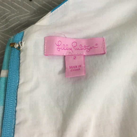 LillyPulitzer Kiera Dress Turquoise WrappingStripe - Picture 2 of 4