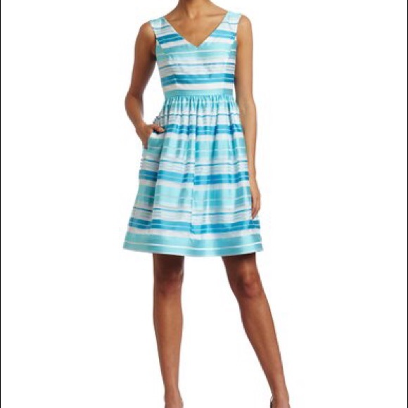 LillyPulitzer Kiera Dress Turquoise WrappingStripe - Picture 4 of 4