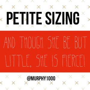 Items specially designed/tagged as for Petites