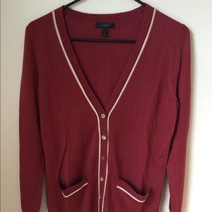 REDUCED J.Crew S Maroon Lightweight Cardigan