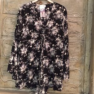 Tie Front Floral Romper