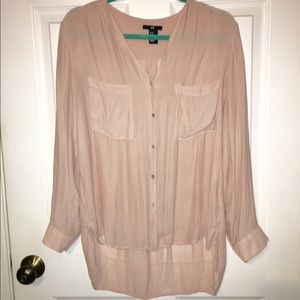 Sheer cream colored shirt from H&M size 10