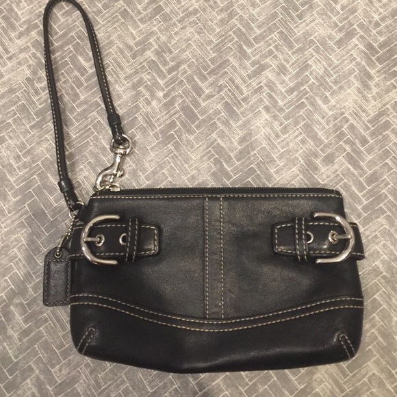 Black coach wristlet