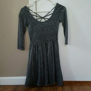Sparkly longsleeve skater dress