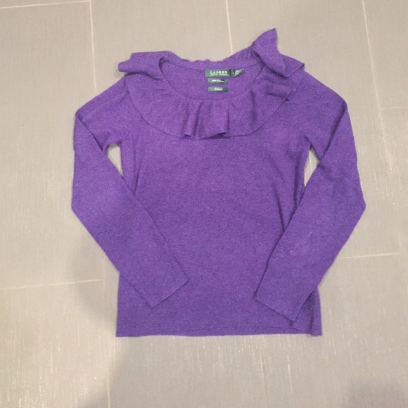 Ralph Lauren ruffle collar sweater