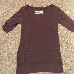 Brown 3 quarter length top