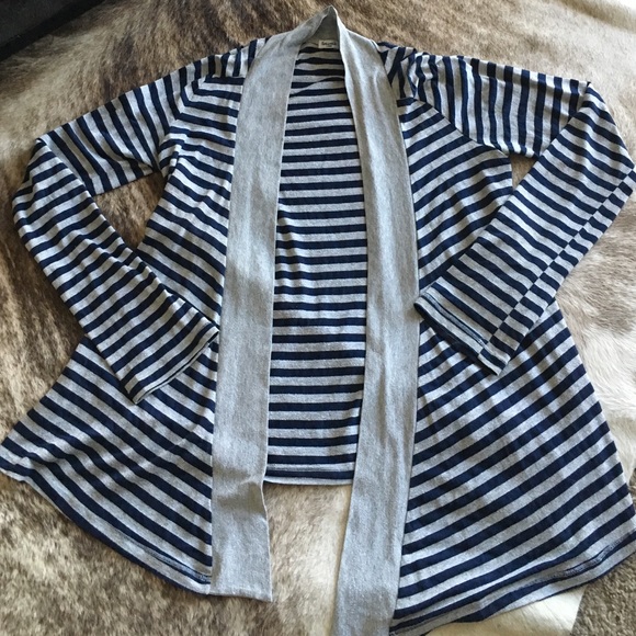 Silver/navy Splendid Open Sweater - Size L