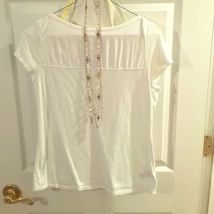 SOLD IN BUNDLE! White Zipper Tee with Collar line