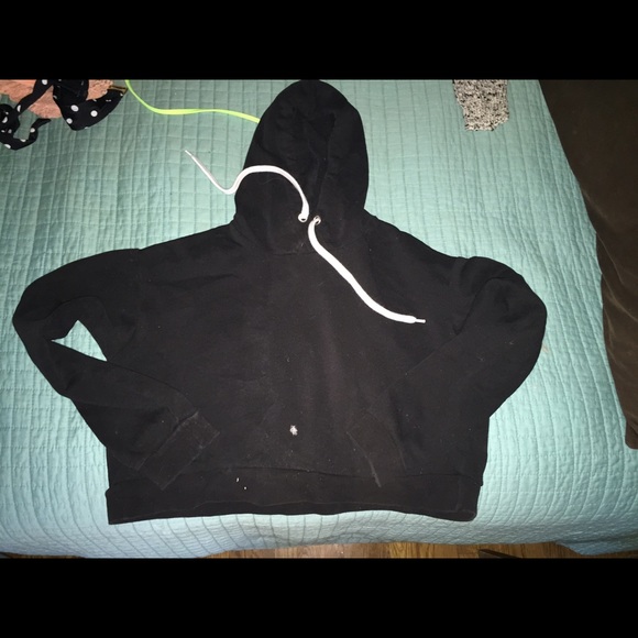 Black Crop top sweatshirt