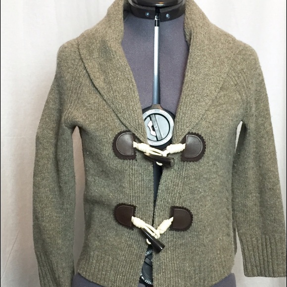 J. Crew toggle cardigan XS cashmere blend oatmeal - Picture 7 of 8