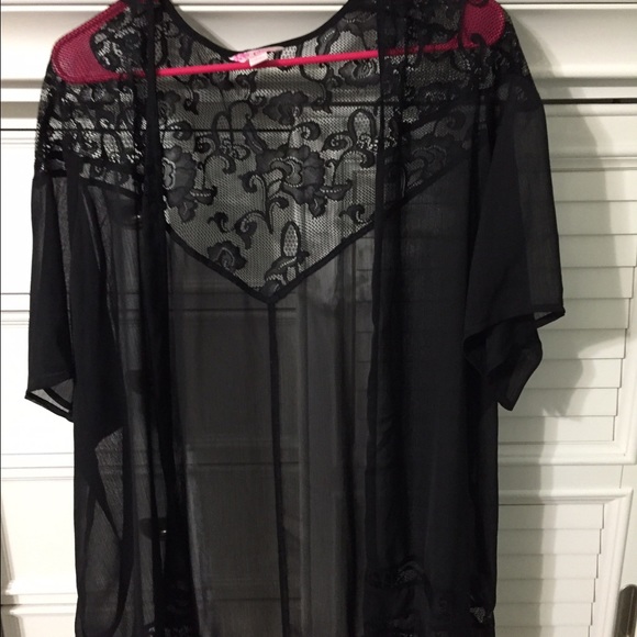 Black lace cardigan