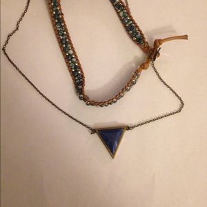 World market blue necklaces bundle
