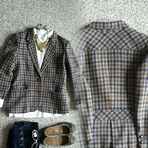 Olive green Plaid coat
