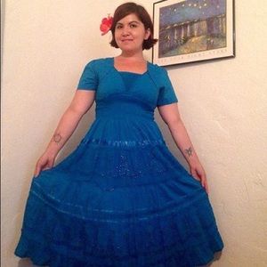 Beautiful blue Mexican dress