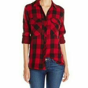 Seven7 patch pocket epulet shirt buffalo/black red