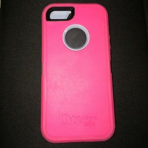 Pink and gray otter box for iPhone 5/5s