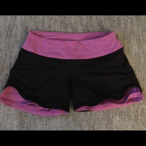 Athleta Vata shorts black and purple
