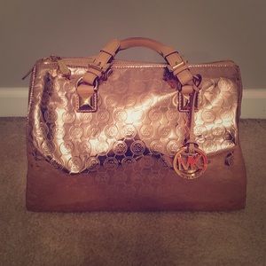 Michael Kors rose gold satchel