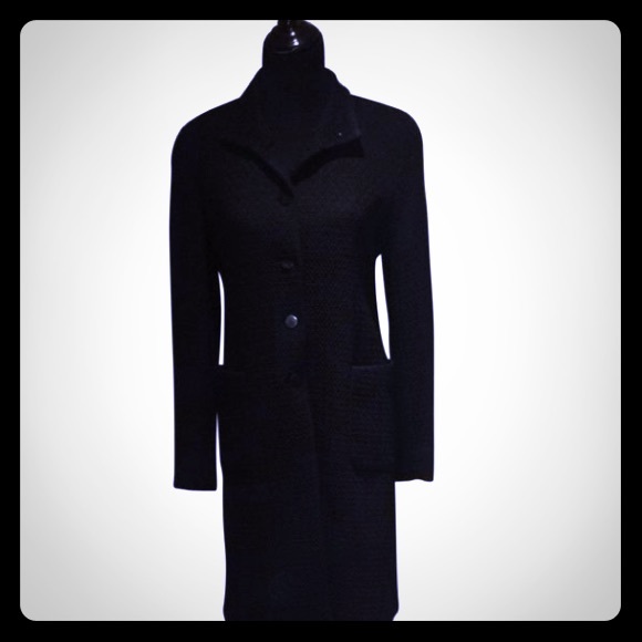 Donna Karen Signature Black Coat