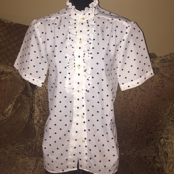 Copy Cats Blue Polkadot Blouse