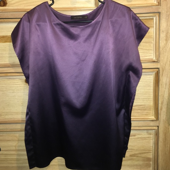 Purple faded satin blouse