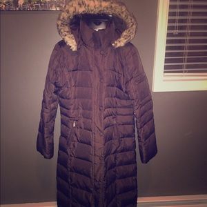 Dkny long puffer coat