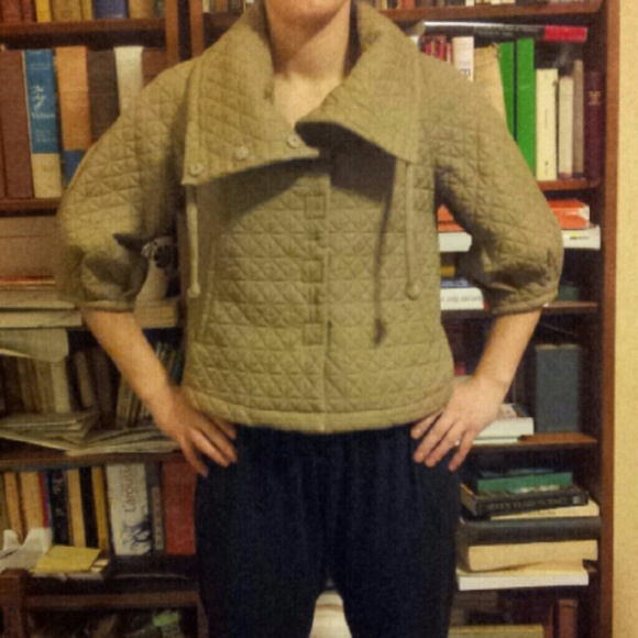 Quilted tan jacket - Picture 3 of 4