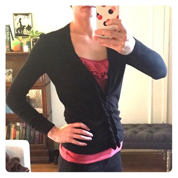 Ann Taylor LOFT Ruffle Front Cardigan