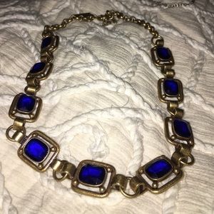 Cobalt blue and gold Madewell necklace