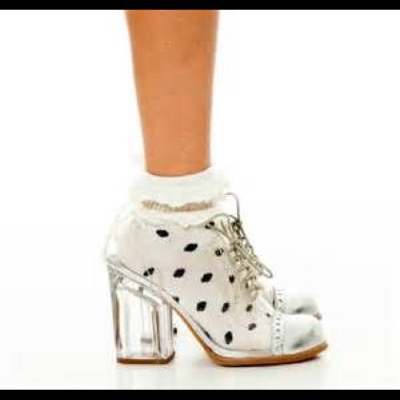 Jeffrey Campbell Clearly heeled oxford lace up NWT