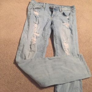 American eagle light wash skinny