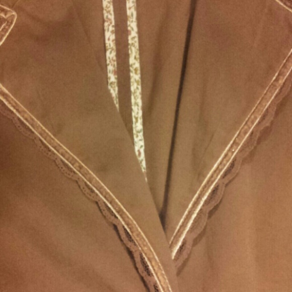 Mauve/brown jacket with velvet and lace detail. - Picture 2 of 3