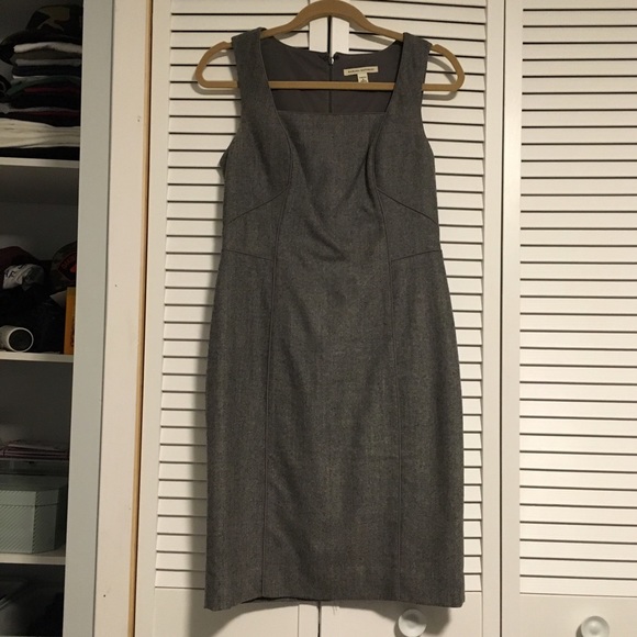 Banana republic gray wool shift dress