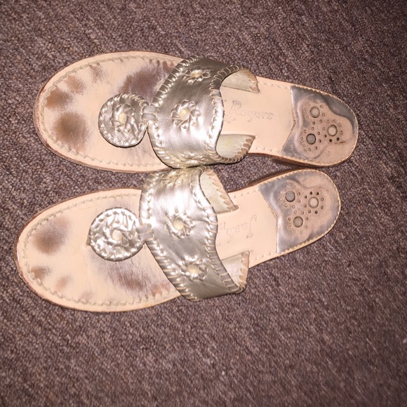 Authentic platinum Jack Rogers sandals