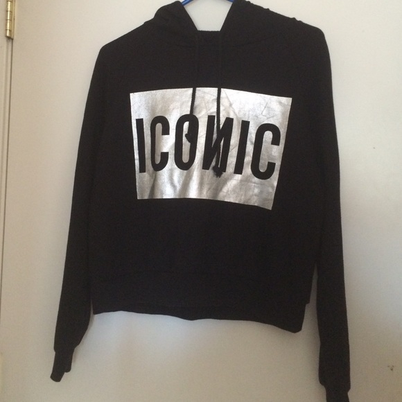 Forever 21 Sweaters - Black and silver iconic hoodie from forever 21