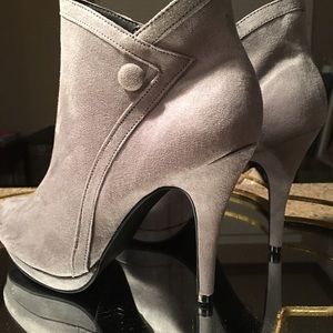 Grey Suede Booties for sale!